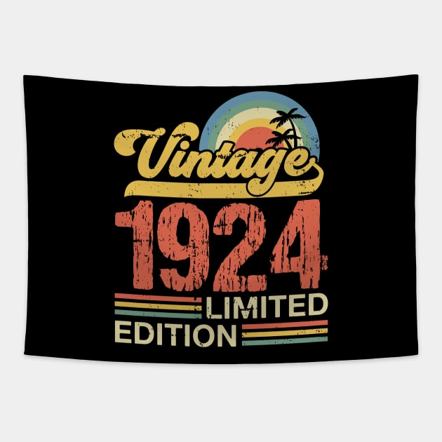 Retro vintage 1924 limited edition Tapestry by Crafty Pirate 