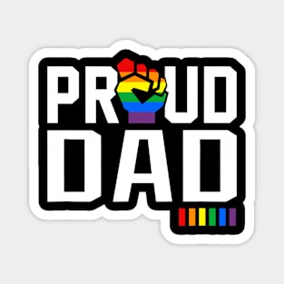 Proud Dad Rainbow LGBT Gay Pride Month Magnet