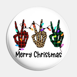 Merry Christmas, Christmas Skeleton Pin