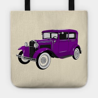 Classic car 1931 cartoon illustration Tote