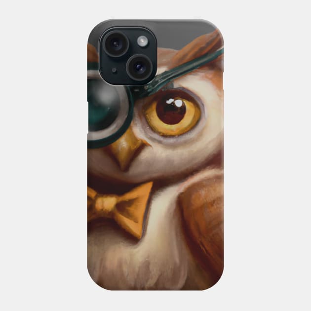 Mad-Eye Owl Phone Case by PDTees