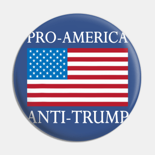 Pro-America Anti-Trump - American USA Flag Resist Pin