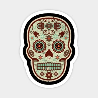 Cráneo de Dulce Pistacho Mexican Sugar Skull Magnet