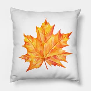 Orange leaf Pillow