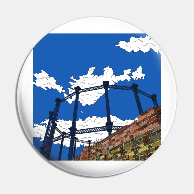 London Regent's Canal Gas Tower Pin by lamaisondulapino