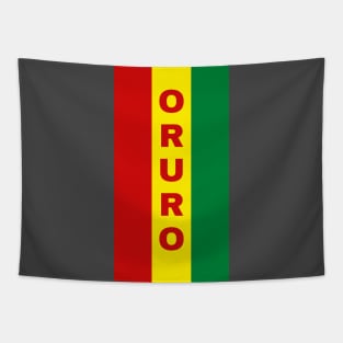 Oruro City in Bolivian Flag Colors Vertical Tapestry