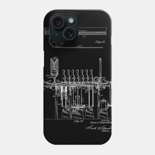 Automatic Bowling Machine Vintage Patent Drawing Phone Case