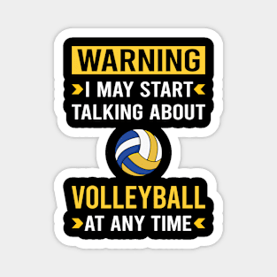 Warning Volleyball Magnet