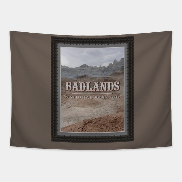 Badlands Stamp Tapestry by Northofthepines