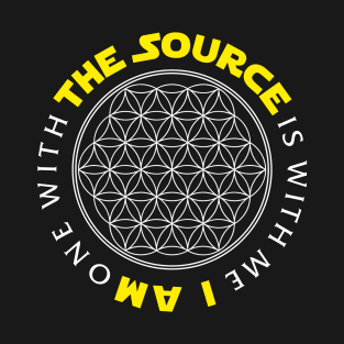 The Source is with me (flower of life) - dark colors T-Shirt