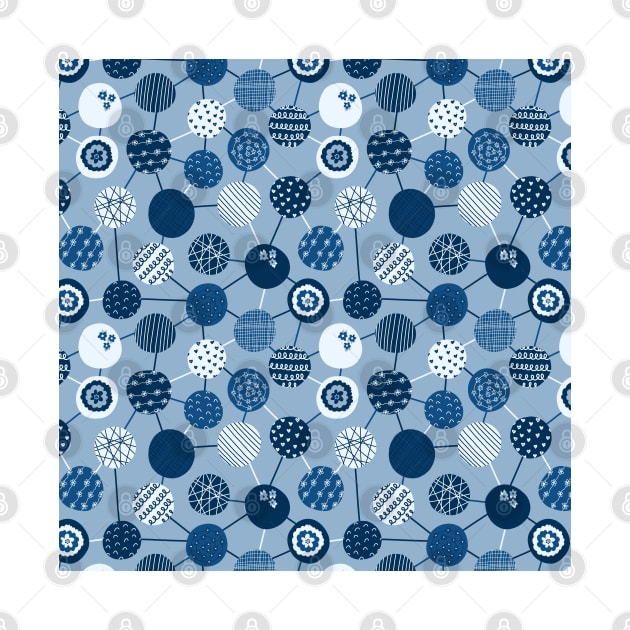 Fun Blue Polka Dots by Sandra Hutter Designs