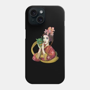 Floral Girl Gisha Phone Case