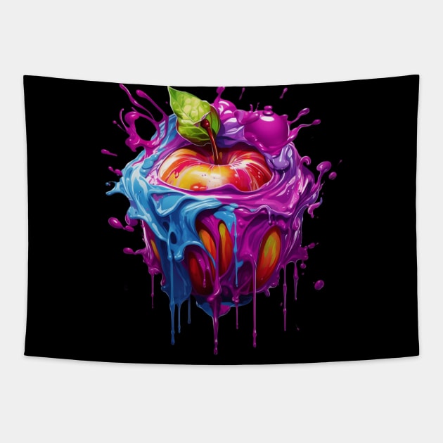 Juicy Apple Fruit Summer Tapestry by Nightarcade