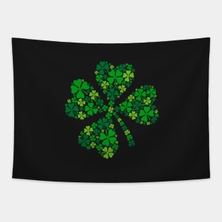 lucky four-leaf clover, green shamrock Tapestry