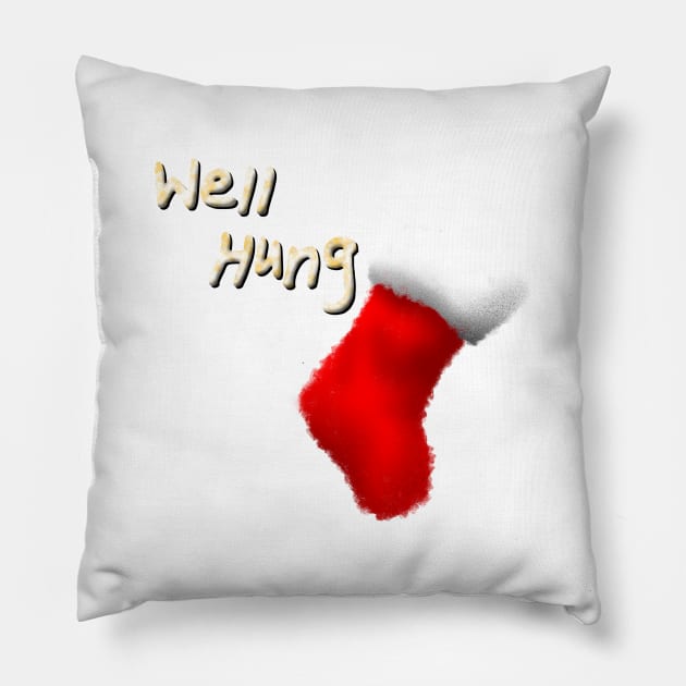 Well Hung Pillow by JAC3D