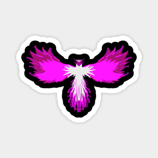 Dark Pink Phoenix Magnet