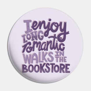 Romantic Bookstore Walks - Purple Pin