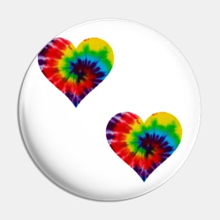 Tie Die Hearts Pin