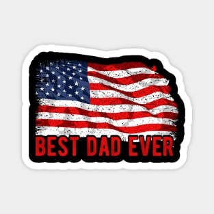Best dad ever Father's day patriotic dad Magnet