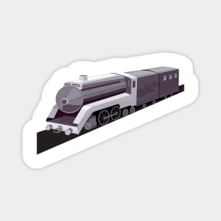 Vintage Steam Engine  Retro Magnet