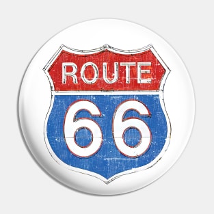 Route 66 --- Vintage Look Design Pin