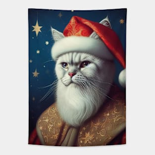 Santa Cat Tapestry