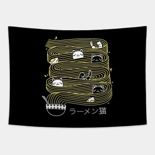 Ramen Lines Minimalist Cat Square by Tobe Fonseca Tapestry