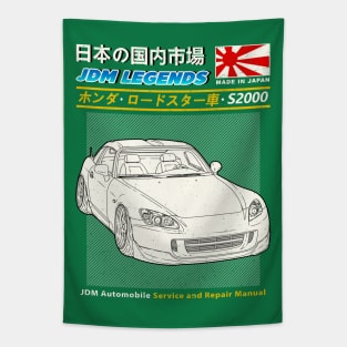 Honda S2000 Roadster Car Manual Book Cover Tapestry