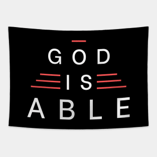 God Is Able | Christian Typography Tapestry