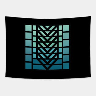 “Corporate Dimensions” - V.3 Blue/Green - (Geometric Art) (Dimensions) - Doc Labs Tapestry