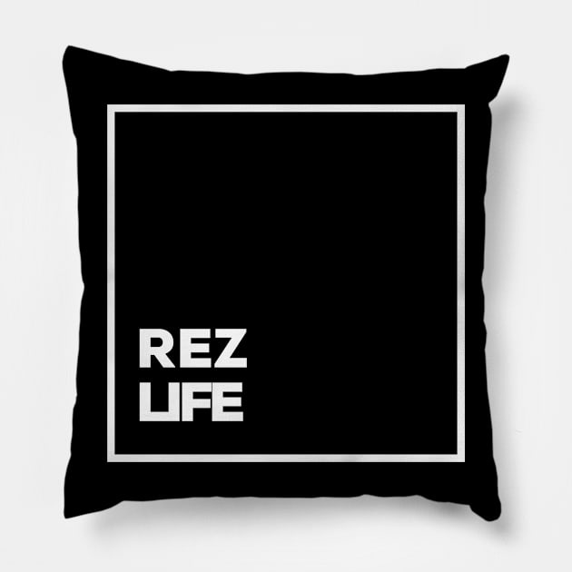 RezLife Box Test Design 2 Pillow by Eyanosa