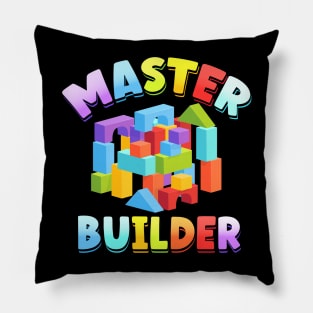 Master Builder Colorful Cubes Pillow