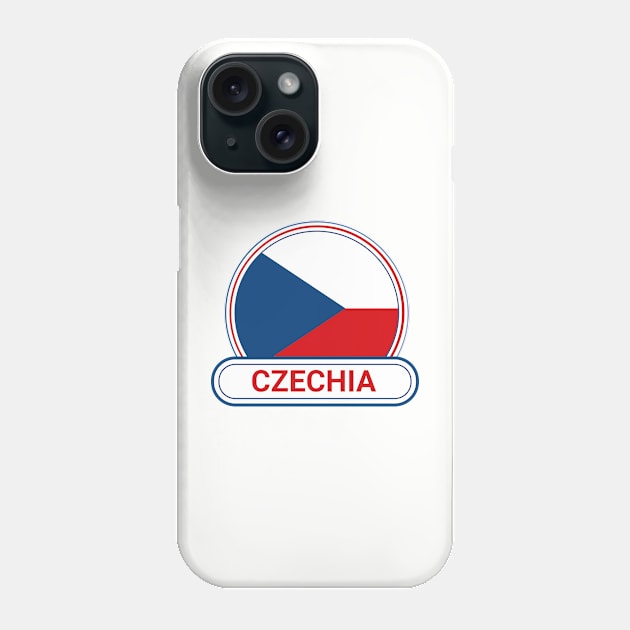 Czechia Country Badge - Czechia Flag Phone Case by Yesteeyear