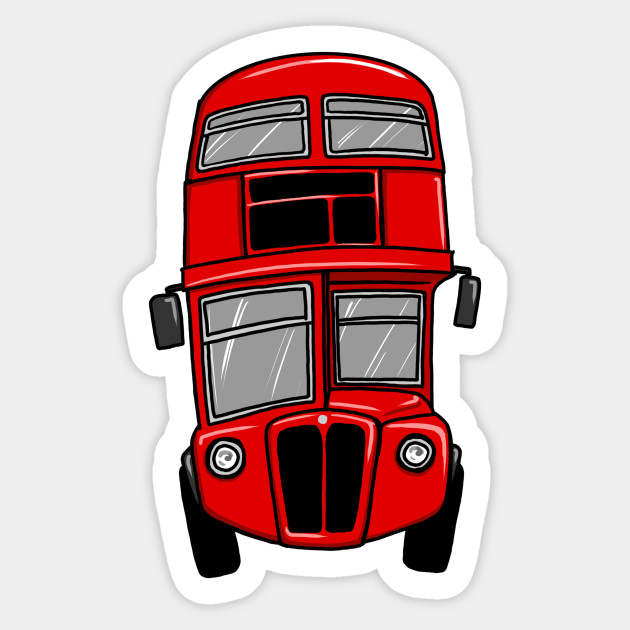 London Red Bus Sticker