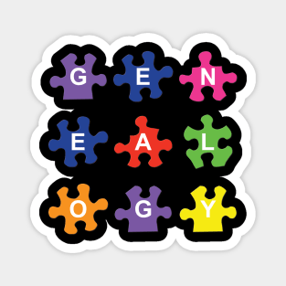 Genealogy Jigsaw Puzzle Pieces Magnet