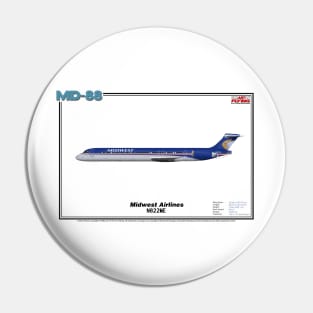 McDonnell Douglas MD-88 - Midwest Airlines (Art Print) Pin