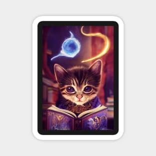 Merlin the Kitty Magician Magnet