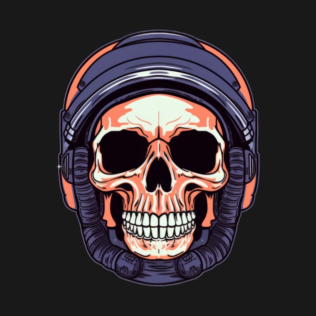 Skull with Helmet by Merchgard