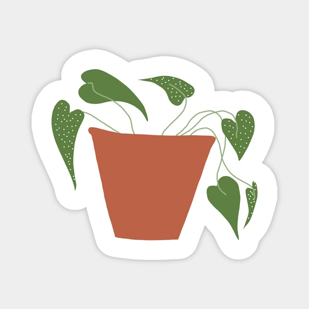 Pot plant - sweet potato Magnet by Nellene