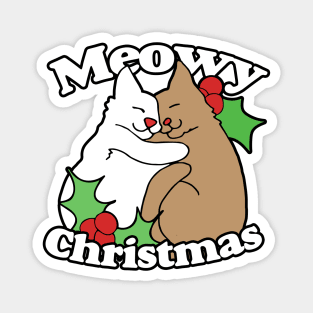 Meowy Christmas Magnet