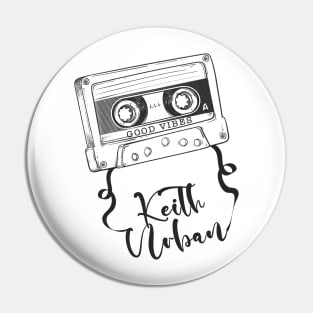 Good Vibes Keith Urban // Retro Ribbon Cassette Pin