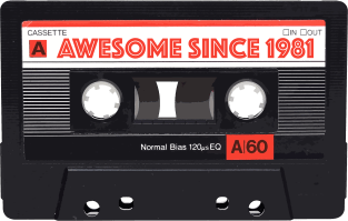 Classic Cassette Tape Mixtape - Awesome Since 1981 Birthday Gift Magnet