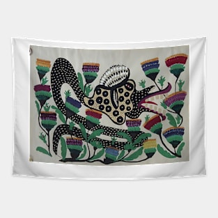 serpent 1959 - Maria Primachenko Tapestry