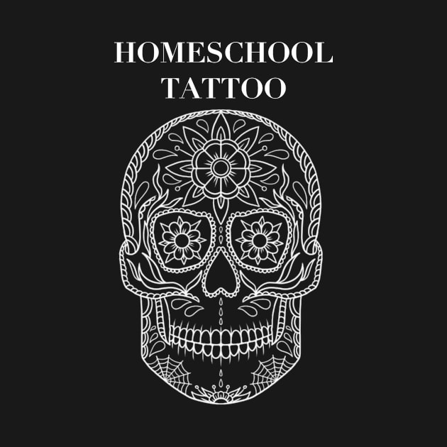 HomeSchoolTattoo Sugarskull (WHITE) by HomeSchoolTattoo