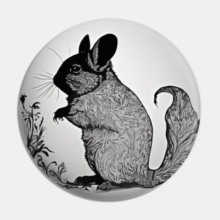 Chinchillas Shadow Silhouette Anime Style Collection No. 16 Pin