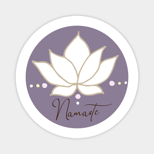 Namaste yoga design Magnet by Anines Atelier