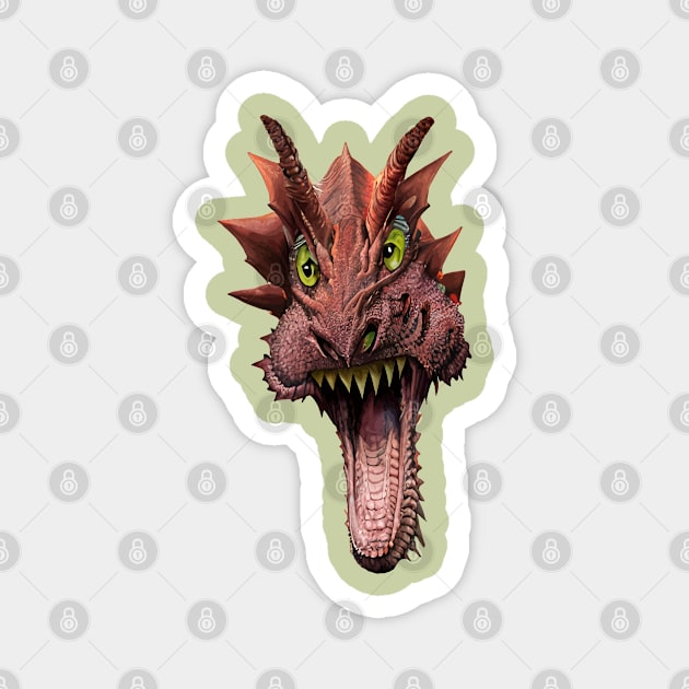 Crazy Dragon Vector Caricature Magnet by taiche