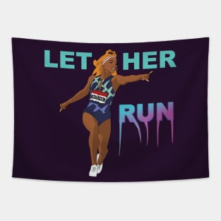 Sha'Carri Richardson Let Her Run! Tapestry