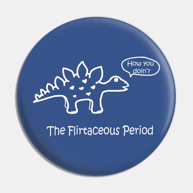 Flirtaceous Period White Pocket Pin by PelicanAndWolf