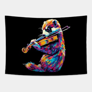 Ferret Playing Violin Tapestry